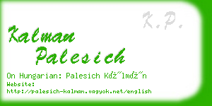 kalman palesich business card